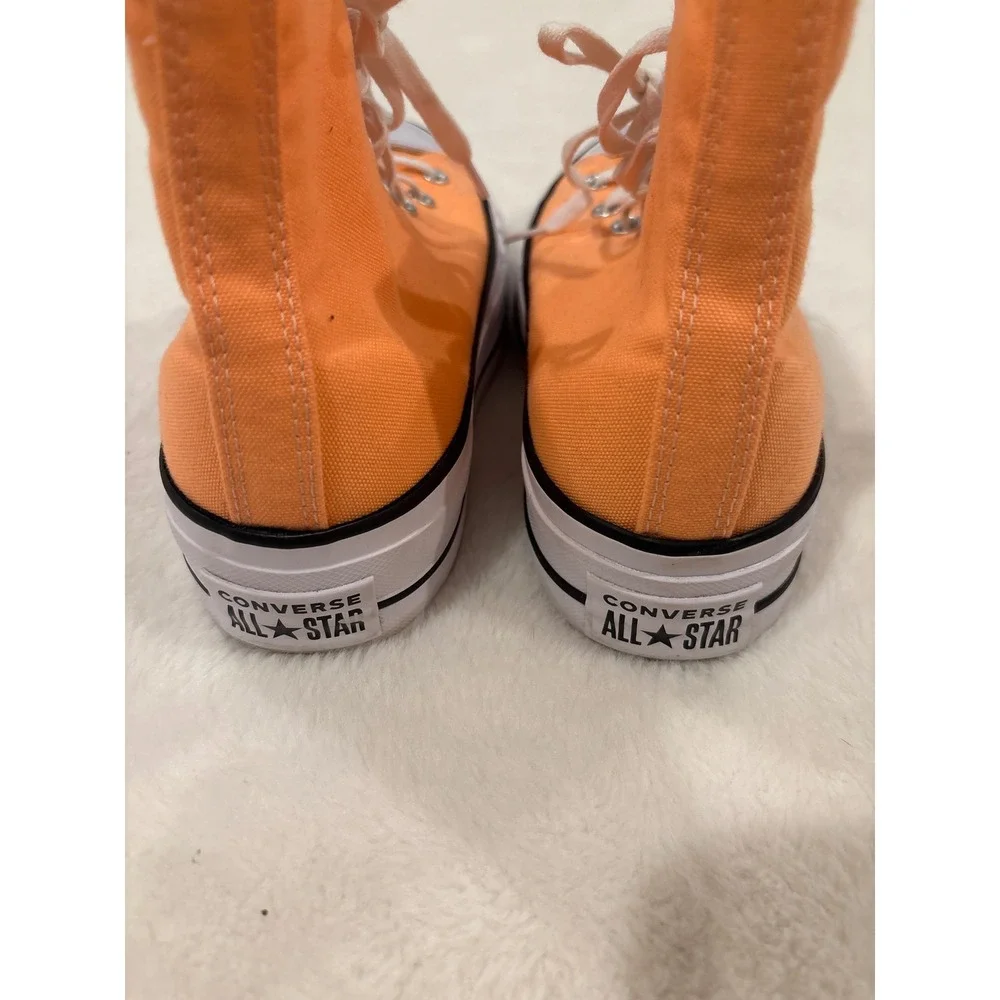Converse Chuck Taylor All Star Lift Platform High Top Orange Sneakers A03052F
